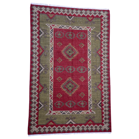 Vintage Handwoven Makara Rug