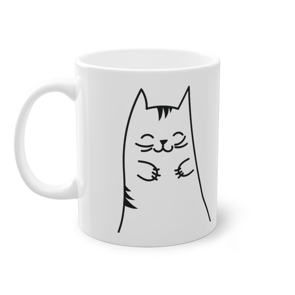 Cute Kitty mug funny cat mug, white, 325 ml / 11 oz Coffee mug, tea mug for kids