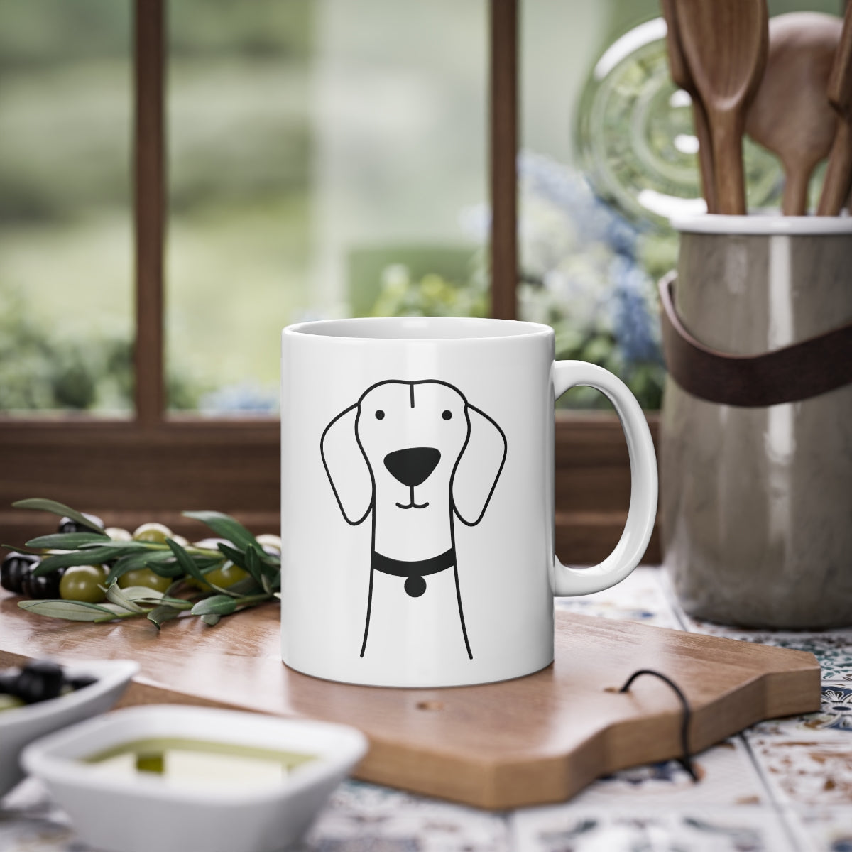 Cute dog Vizsla mug, white, 325 ml / 11 oz Coffee mug, tea mug for kids, children, puppies mug for dog lovers, dog owners