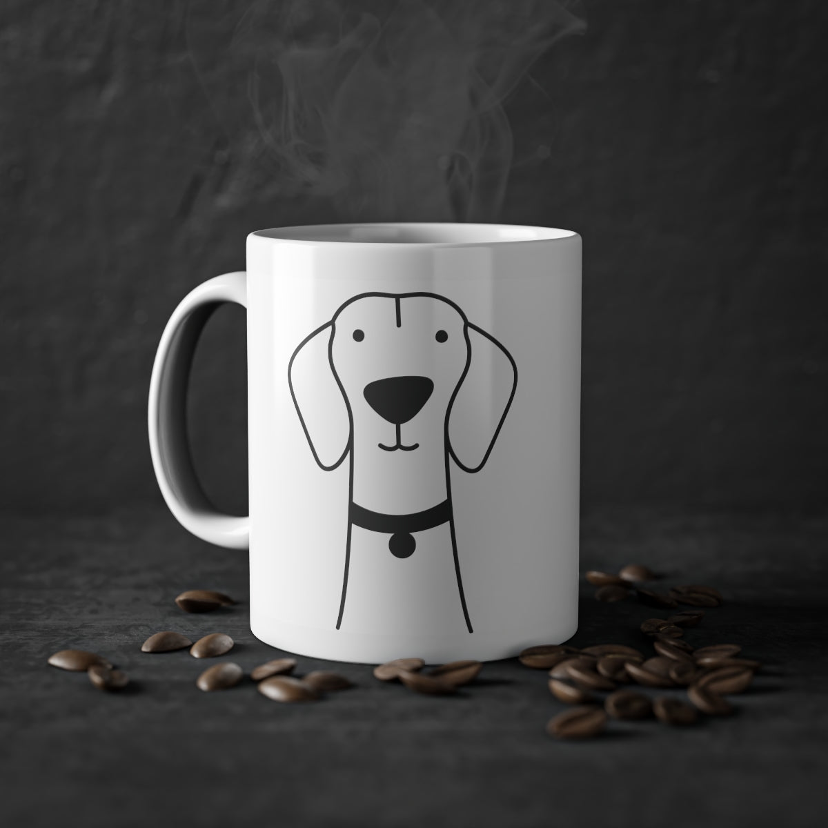 Cute dog Vizsla mug, white, 325 ml / 11 oz Coffee mug, tea mug for kids, children, puppies mug for dog lovers, dog owners