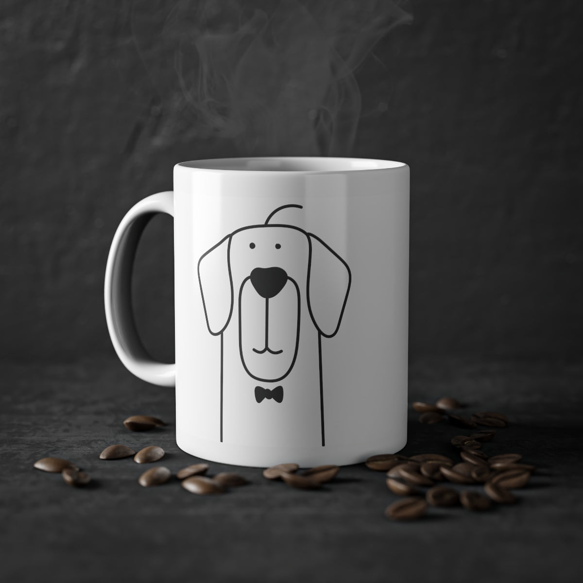 Cute dog Retriever mug, white, 325 ml / 11 oz Coffee mug, tea mug for kids, children, puppies mug for dog lovers, dog owners