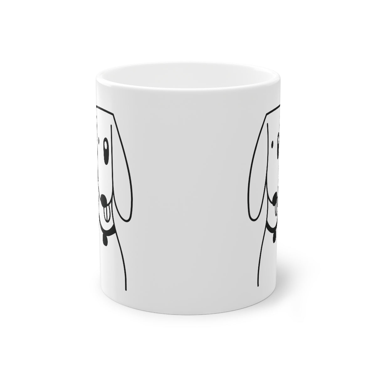 Cute dog Foxhund mug, white, 325 ml / 11 oz Coffee mug, tea mug for kids, children, puppies mug for dog lovers, dog owners