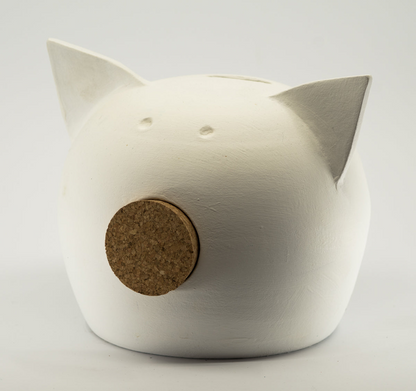 Handmade Ceramic Blackboard Piggy Bank - The Chalk Collection