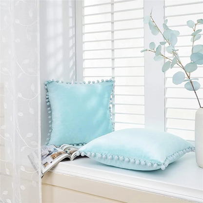 Velvet Cushion Cover Aqua