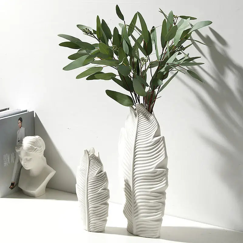 Leaf Shape Flower Vase i Keramik