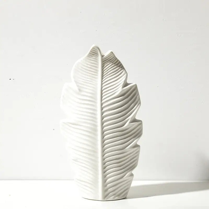 Leaf Shape Flower Vase i Keramik