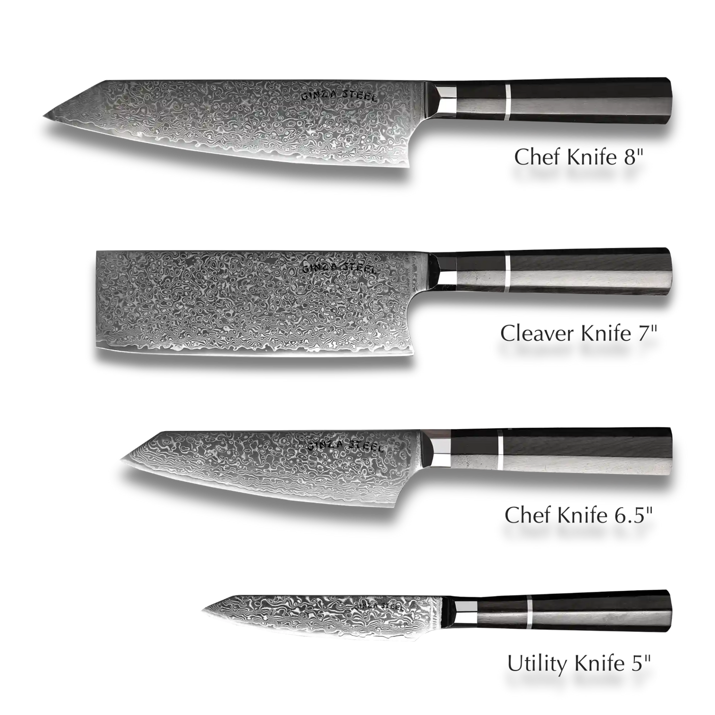 KASAI KOGATANA FIVE | Essential 5 pcs Knife set | 4 Knives with Magnetic Wood Block