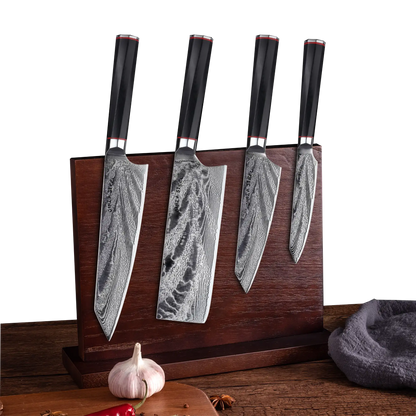 KATANA FIVE | Essential 5 pcs Knife set | 4 Knives with Magnetic Wood Block